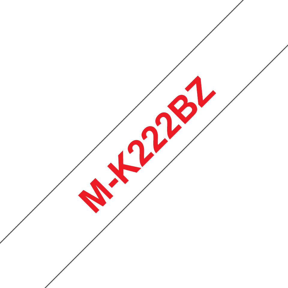 Brother M-K222BZ cinta para impresora de etiquetas Rojo sobre blanco