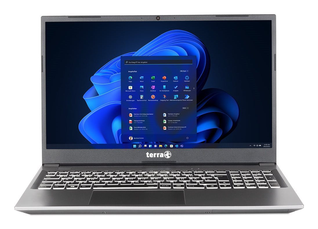 TERRA UK1220819 ordenador portatil AMD Ryzen™ 5 7430U Portátil 39,6 cm (15.6") Full HD 16 GB DDR4-SDRAM 500 GB SSD Wi-Fi 6E (802.11ax) Windows 11 Home Plata Alemán