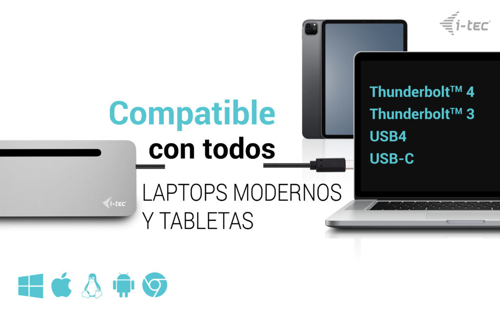 i-tec C31FLAT2PDPRO100W base para portátil y replicador de puertos Alámbrico USB 3.2 Gen 1 (3.1 Gen 1) Type-C Plata (5)