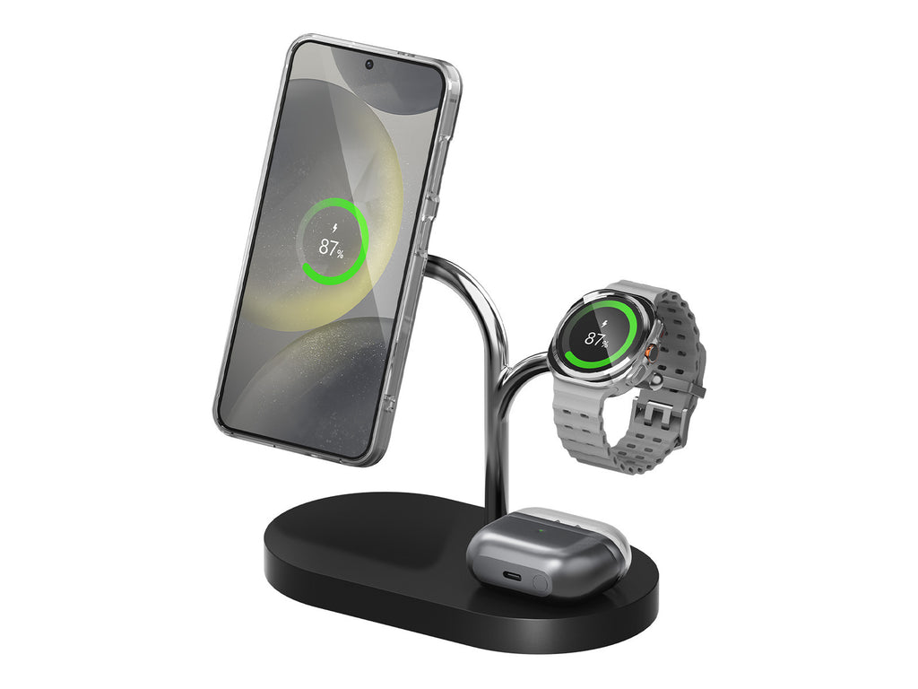 Samsung GP-PWU024WIABW cargador de dispositivo móvil Auriculares, Smartphone, Reloj inteligente Negro, Plata USB Cargador inalámbrico Interior (2)