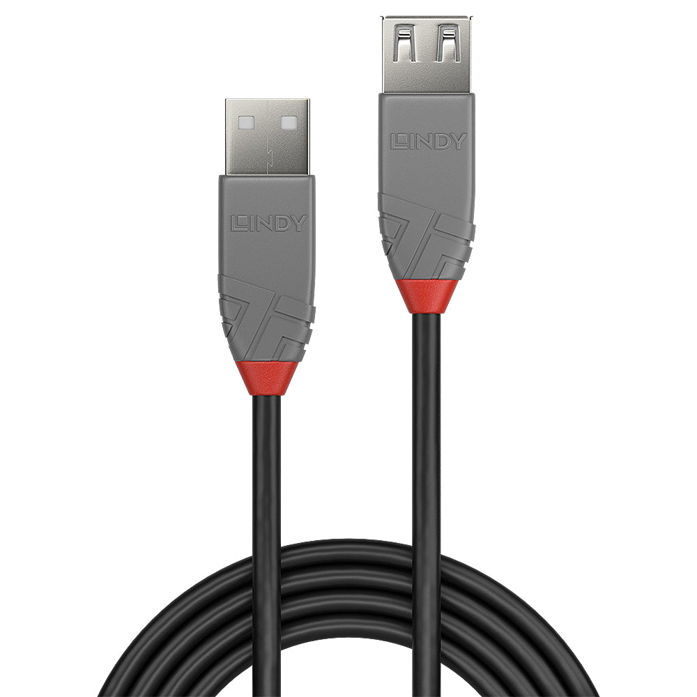Lindy 36702 cable USB USB 2.0 1 m USB A 0,48 Gbit/s Negro, Gris (3)