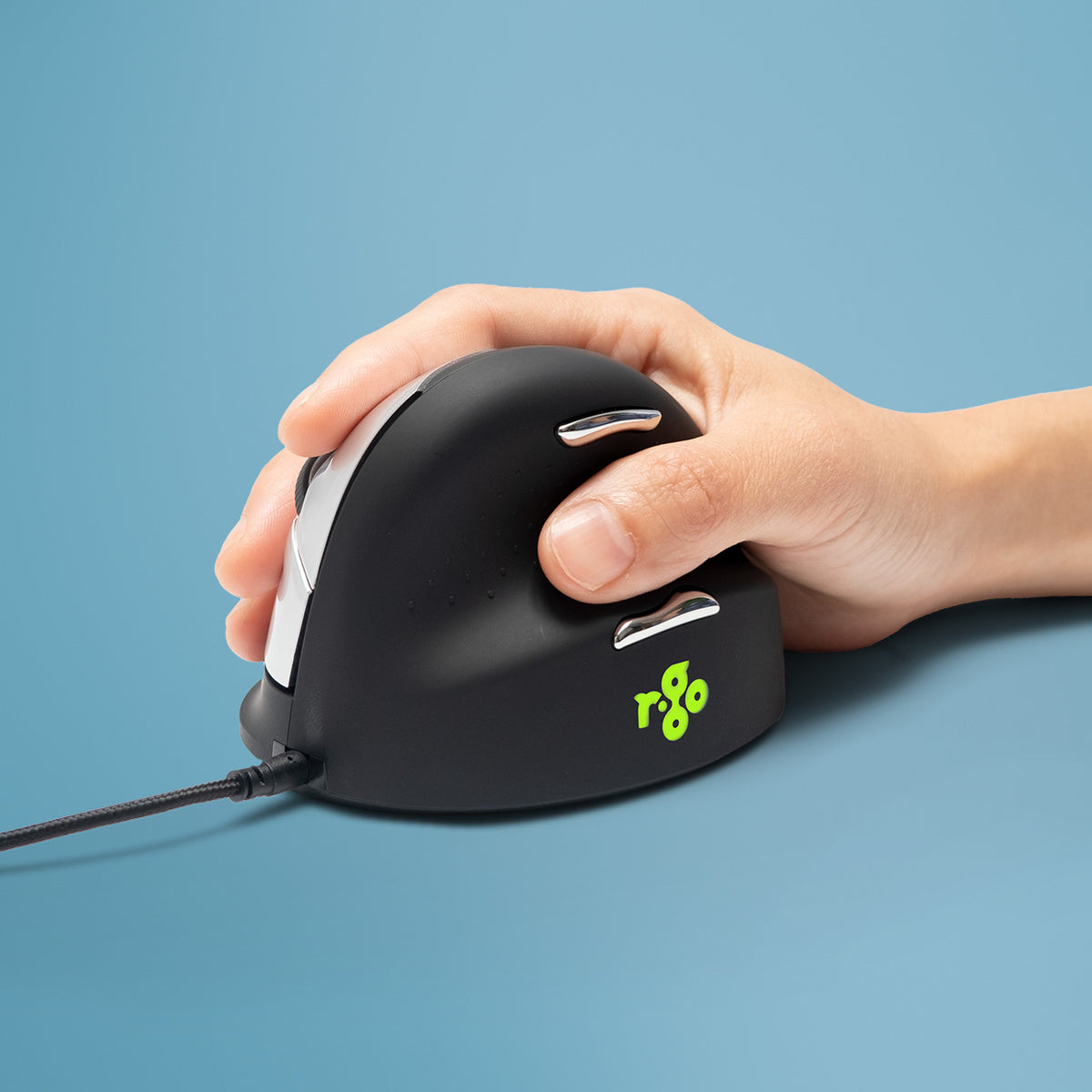R-Go Tools RGOHELA ratón Mano derecha USB tipo A Óptico 2400 DPI