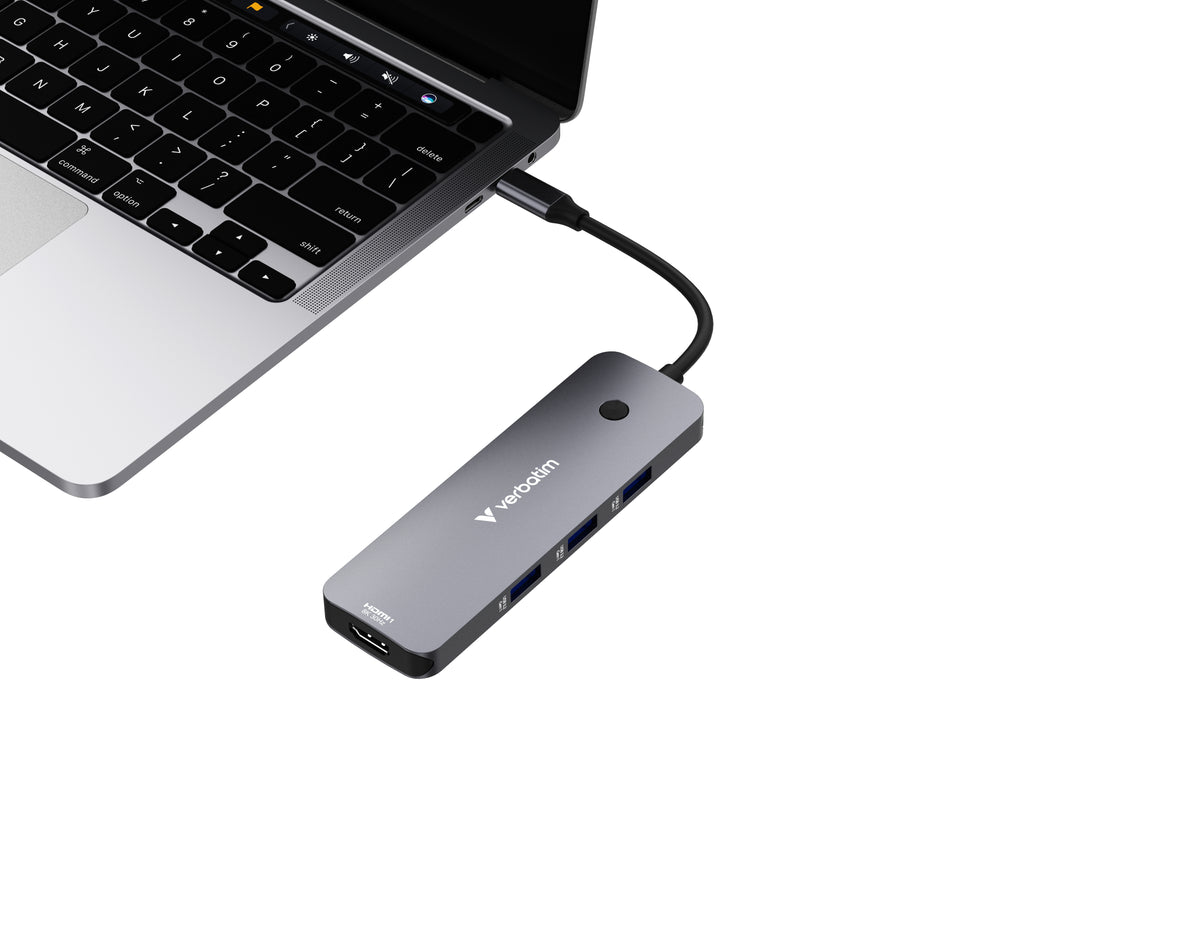 Verbatim CMH-08 USB Tipo C 5000 Mbit/s Plata (4)