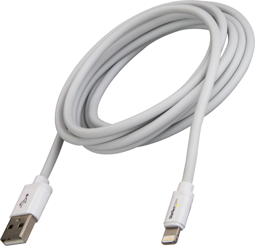 Startech USBLT2MW - Blanco, Cable Lightning, Lightning macho a USB macho, 2 m (2)