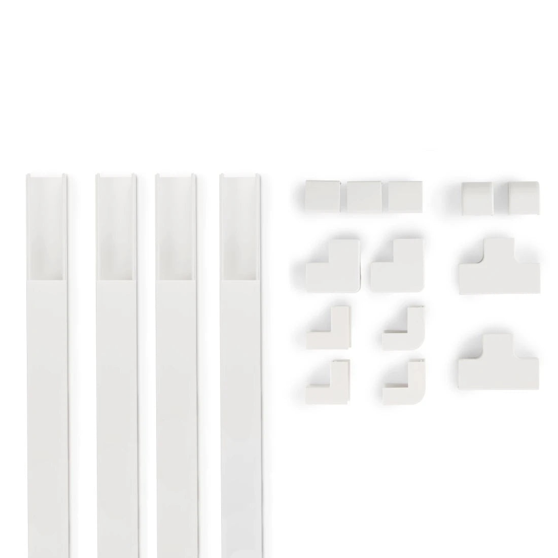 Hama 00221017 organizador de cables Universal Panel guíacables Blanco 4 pieza(s)