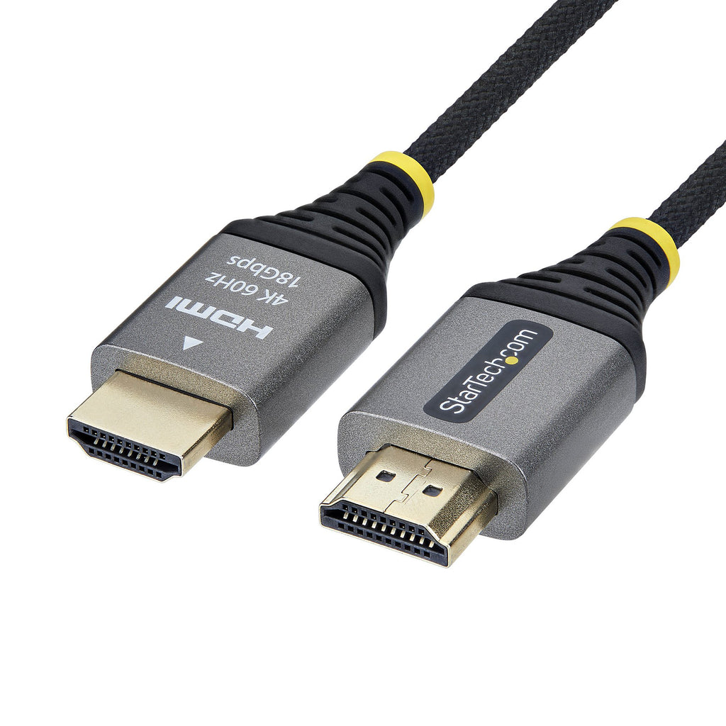 StarTech.com HDMI2-FLEX-4K60-3M cable HDMI HDMI tipo A (Estándar) Negro, Plata