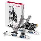 Axagon PCEA-PSN PCIe-Adapter mit 4x Seriell-Ports - ASIX AX99100 Chipsatz tarjeta y adaptador de interfaz Interno RS-232 (6)
