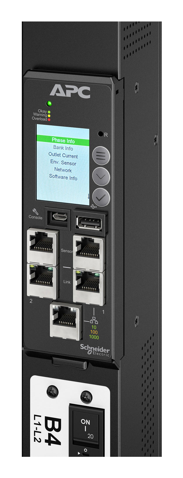 APC NetShelter Rack PDU Advanced Gen 2, Metered Outlet, 3Phase, 22.1kW 400V 32A or 17.3kW 415V 30A, 530P6, 48 Outlet unidad de distribución de energía (PDU) 42 salidas AC 0U Negro (3)