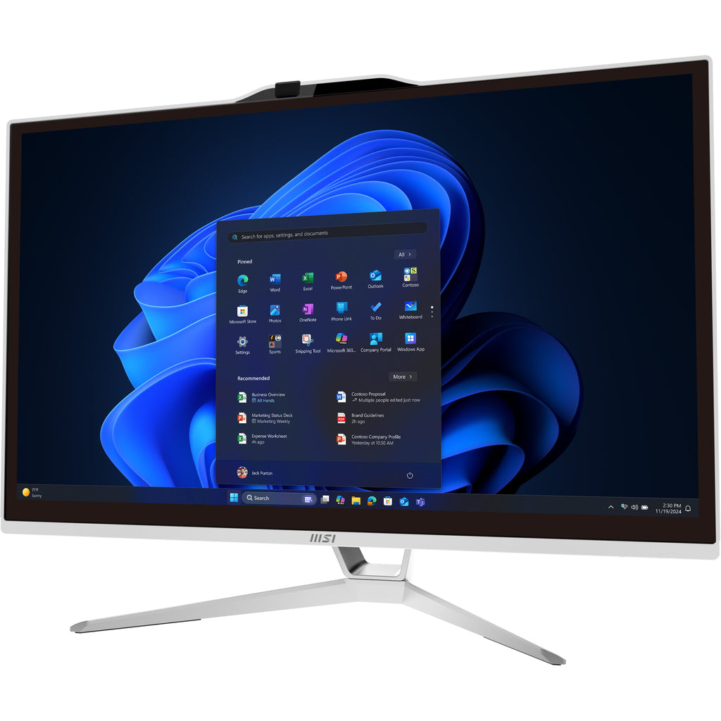 MSI Pro AP222T 14MA-605EU Intel® Core™ i3 i3-14100 54,6 cm (21.5") 1920 x 1080 Pixeles Pantalla táctil PC todo en uno 8 GB DDR4-SDRAM 512 GB SSD Windows 11 Home Wi-Fi 6E (802.11ax) Blanco (8)