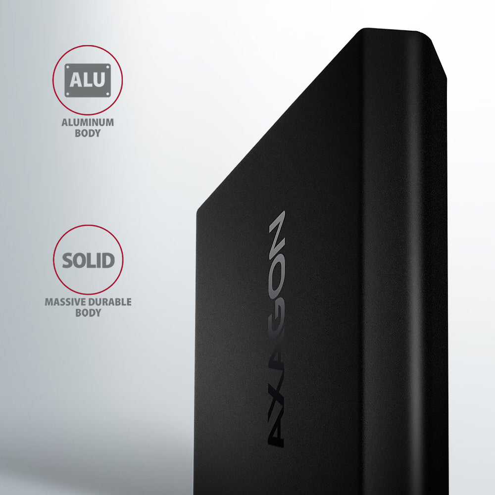 Axagon EEM2-UB2 caja para disco duro externo Caja externa para unidad de estado sólido (SSD) Negro M.2 (5)
