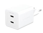 PanzerGlass empower™ by ® Turbo 45W Charger incl. 2 x USB-C | EU Plug | Silver White Smartphone Blanco Corriente alterna Carga rápida Interior