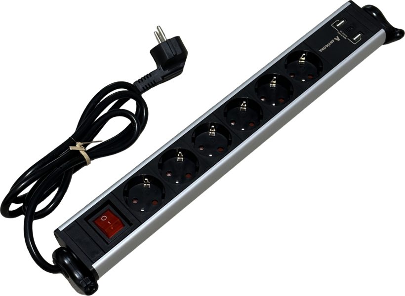 Regleta 6 ranuras + 3x USB A/C 1,4 m (2)