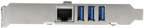 Startech PEXUSB3S3GE - Ladrón USB Interno, Adaptador red / USB (3)