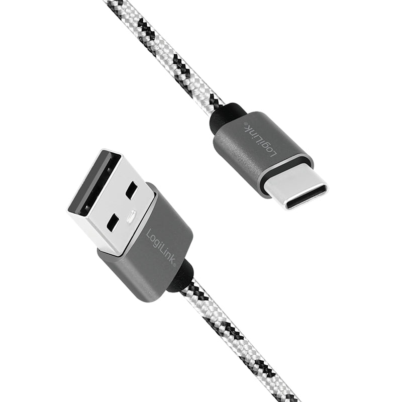 LogiLink CU0201 cable USB USB 2.0 USB C USB A 0,48 Gbit/s Negro, Blanco (4)