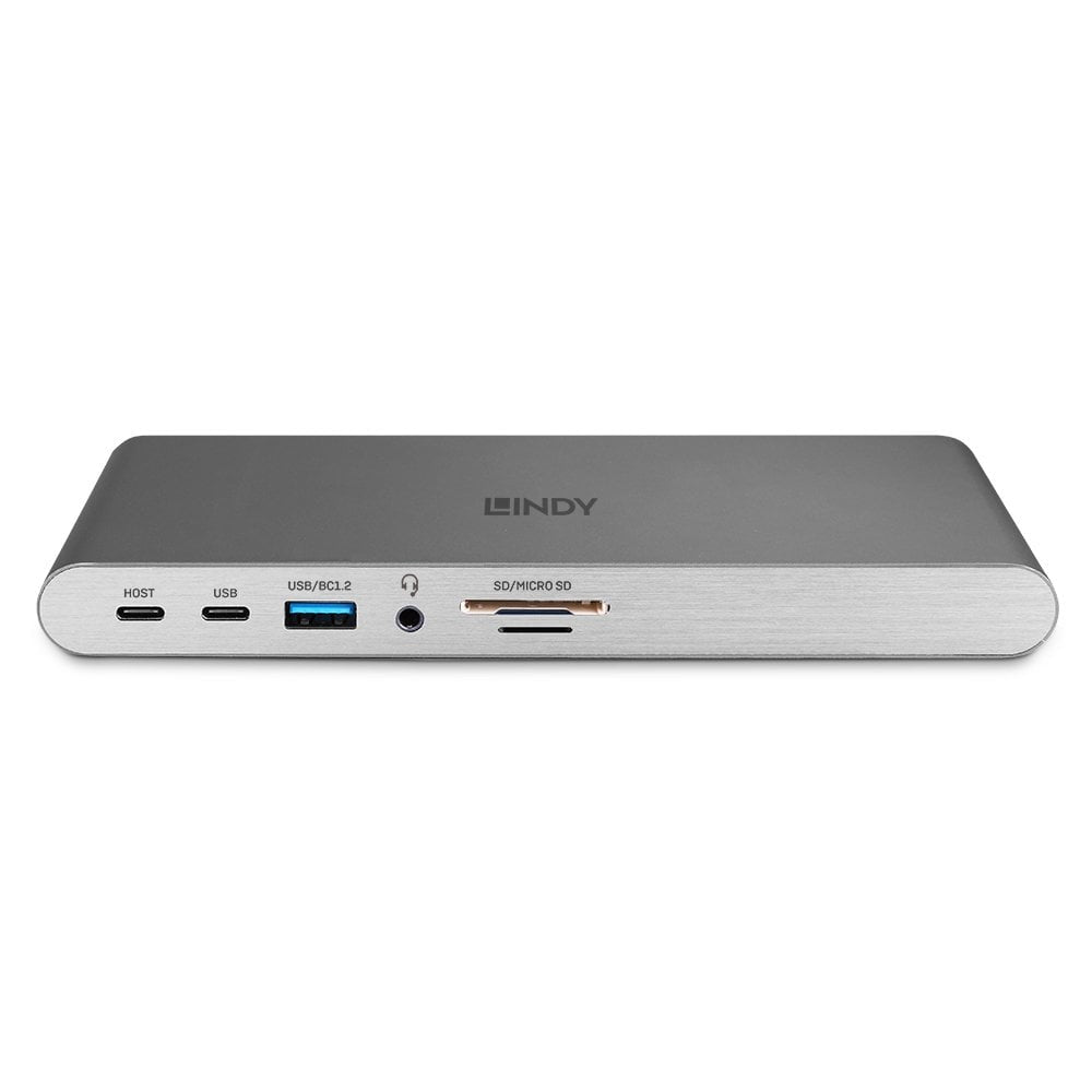 Lindy 43349 base para portátil y replicador de puertos Alámbrico USB 3.2 Gen 1 (3.1 Gen 1) Type-C Plata (6)