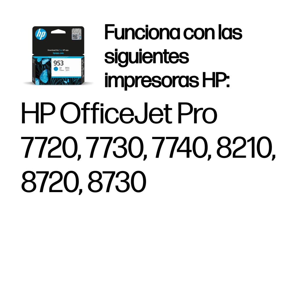 HP 953 Cyan Original Ink Cartridge cartucho de tinta 1 pieza(s) Estándar (3)