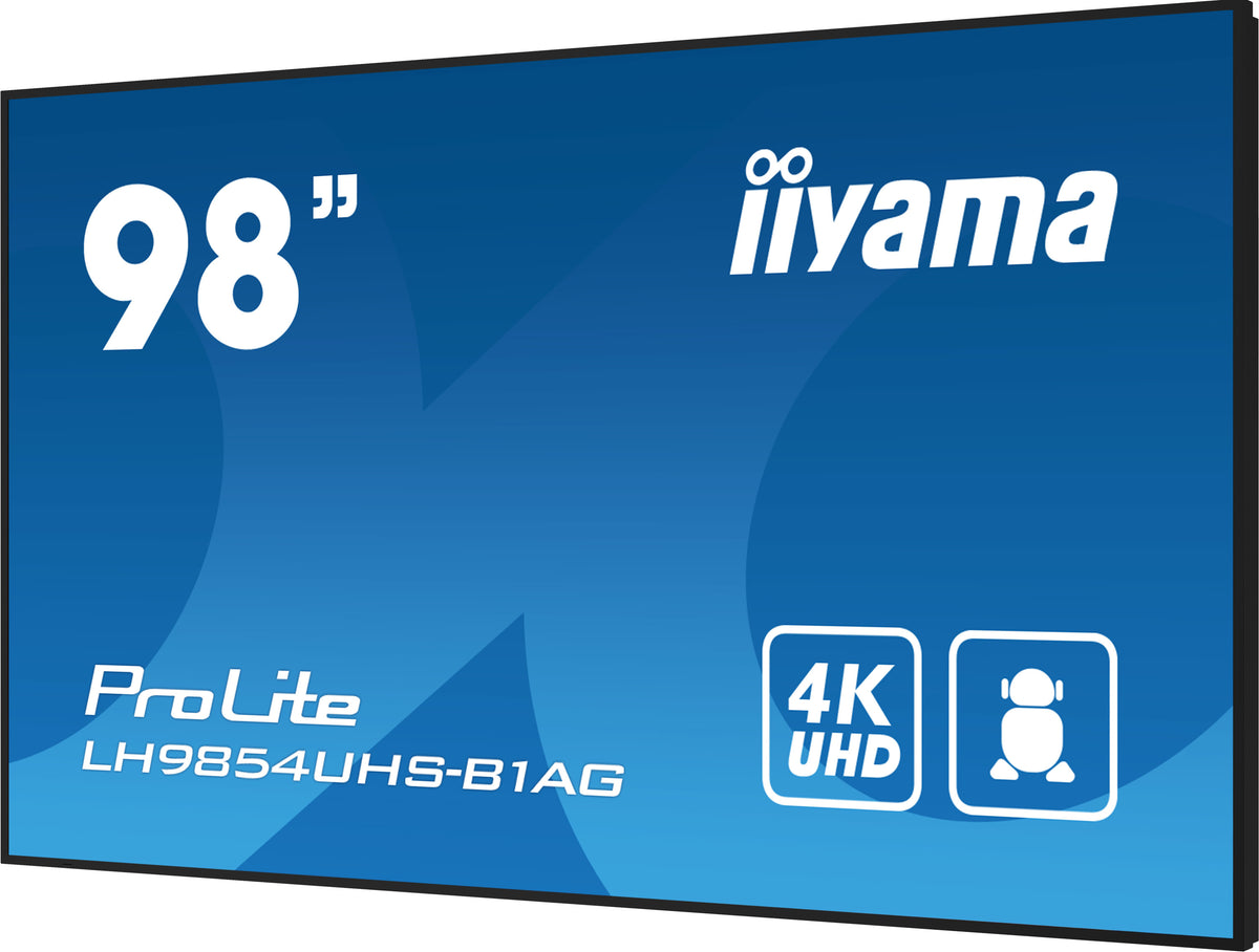 iiyama LH9854UHS-B1AG pantalla de señalización Pantalla plana para señalización digital 2,48 m (97.5") LCD Wifi 500 cd / m² 4K Ultra HD Negro Procesador incorporado Android 11 24/7 (7)