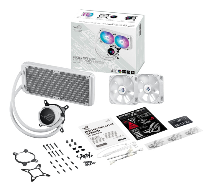 ASUS ROG Strix LC III 240 ARGB White Edition Procesador Sistema de refrigeración líquida todo en uno 12 cm Blanco (9)