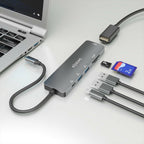 AISENS ASUC-6P016-GR base para portátil y replicador de puertos Alámbrico USB 3.2 Gen 1 (3.1 Gen 1) Type-C (6)