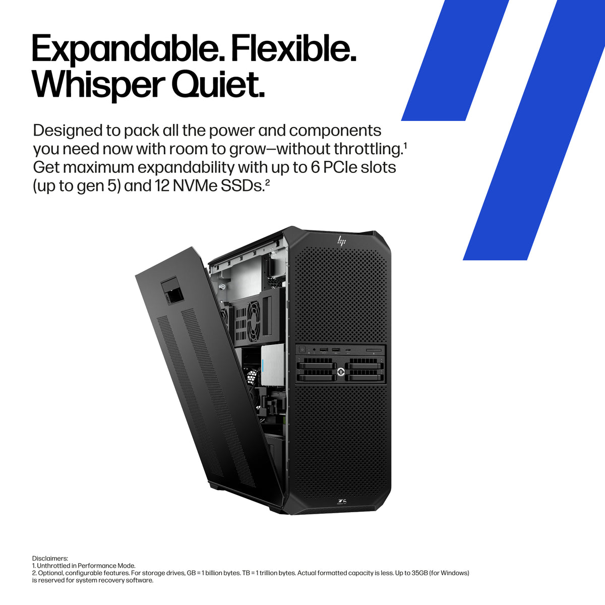 HP Z6 G5 A AMD Ryzen Threadripper PRO PRO 7965WX 128 GB DDR5-SDRAM 1 TB SSD NVIDIA RTX 4000 Ada Windows 11 Pro Tower Workstation AI Workstation Black (8)