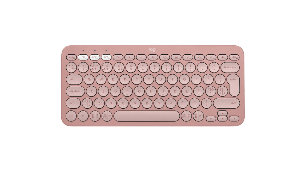 Logitech Pebble Keys 2 K380s teclado Universal Bluetooth QWERTY Inglés del Reino Unido Rosa (2)