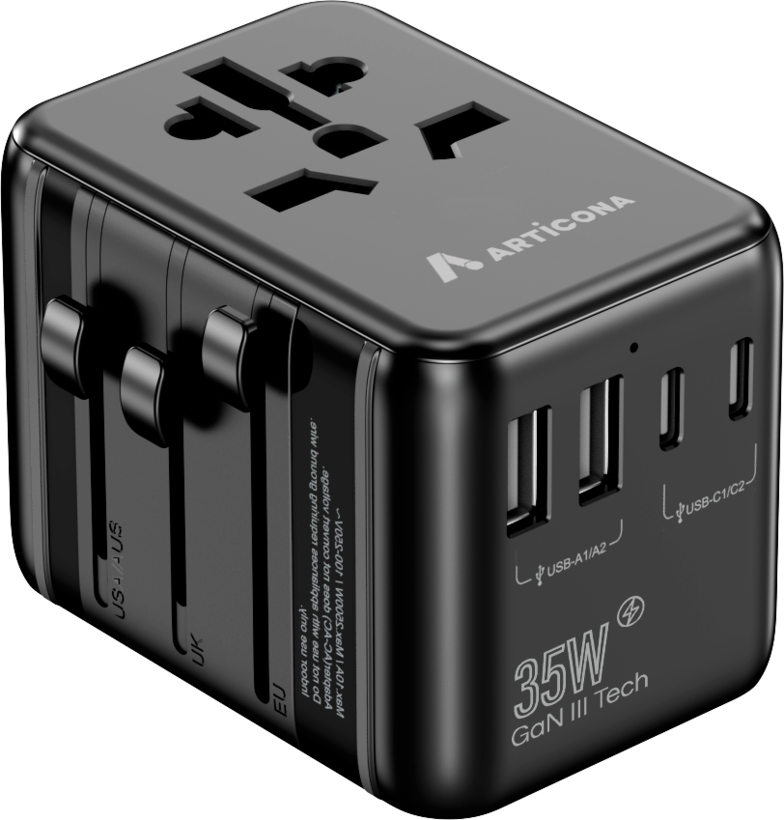 Adaptador viaje ARTICONA USB-C/A PD 35W