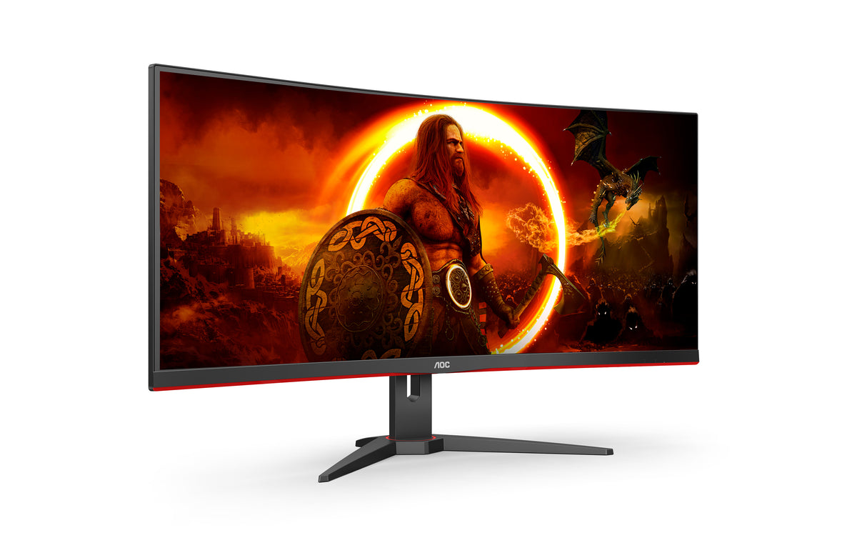 AOC G2 CU34G2XE/BK pantalla para PC 86,4 cm (34") 3440 x 1440 Pixeles Wide Quad HD LCD Negro, Rojo (4)