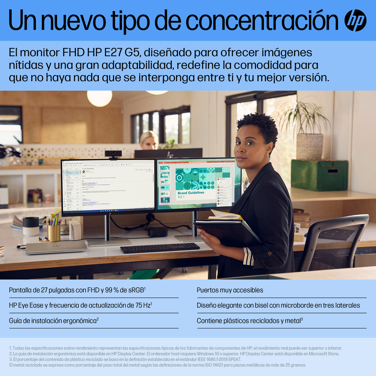 HP E27 G5 FHD Monitor pantalla para PC 68,6 cm (27") 1920 x 1080 Pixeles Full HD LCD Negro (7)