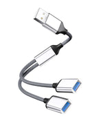Microconnect MC-USBA-AFAF adaptador de cable de vídeo 0,13 m USB tipo A Plata (2)
