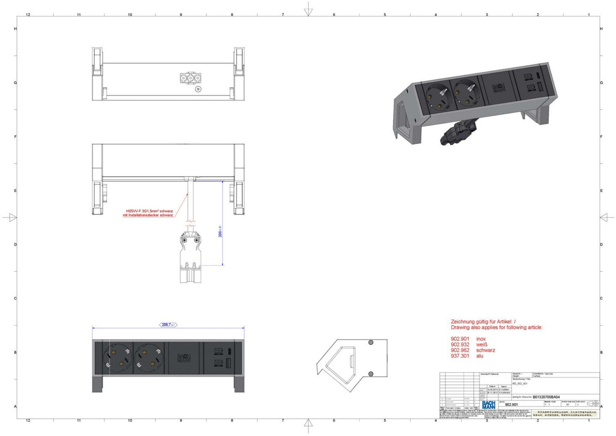Bachmann Desk 2 Alargador de Corriente 2 Ac 902901 (3)