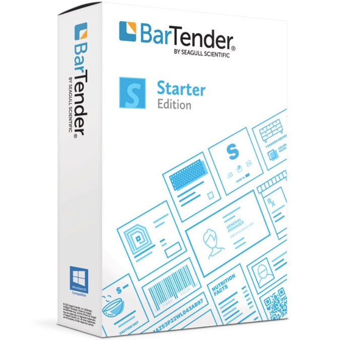 Seagull BarTender Starter, licencia de estación de trabajo, impresoras ilimitadas