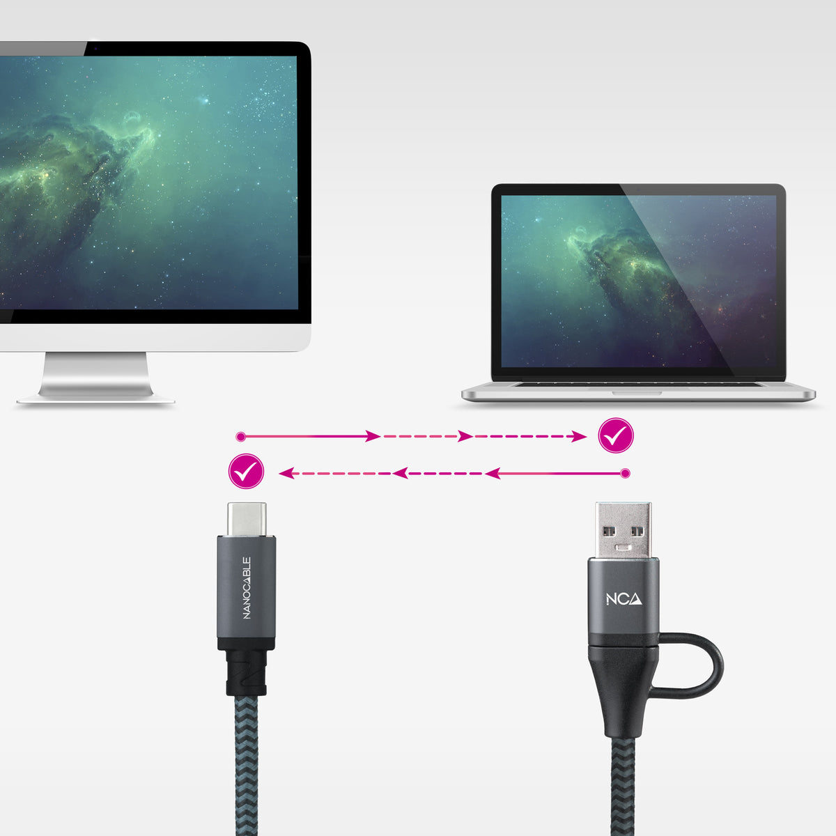 Nanocable 10.01.4112-COMB cable USB USB 3.2 Gen 2x2 USB C 20 Gbit/s (5)