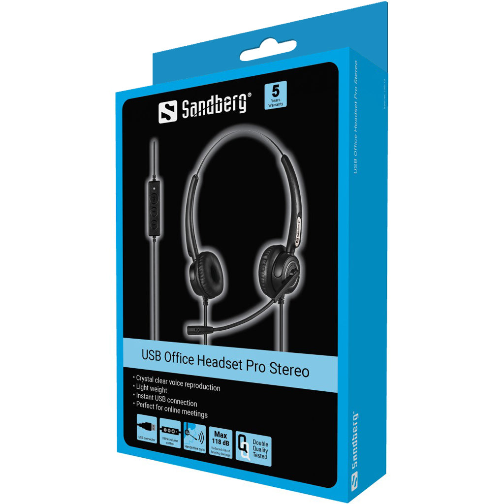 Sandberg 126-13 auricular y casco Auriculares Alámbrico Diadema Oficina/Centro de llamadas USB tipo A Negro (5)