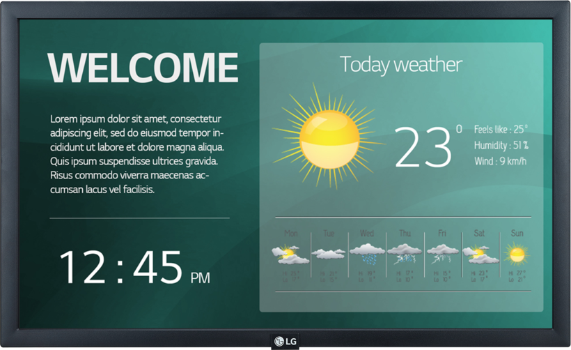 LG Electronics Pantalla LG 22SM3G-B Signage