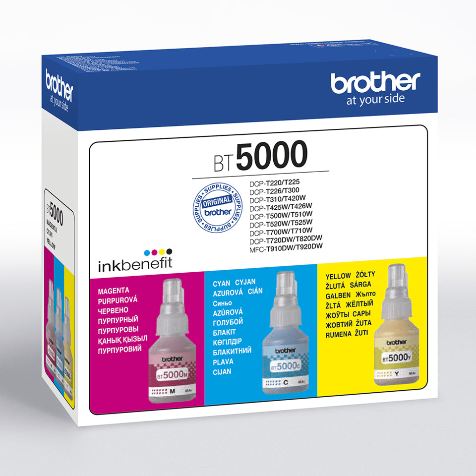 Brother BT5000CLVAL cartucho de tinta 3 pieza(s) Original Cian, Magenta, Amarillo (2)
