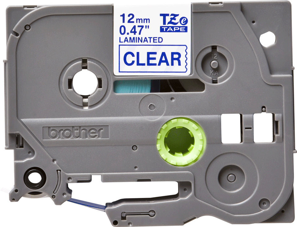 Brother TZE-133 cinta para impresora de etiquetas Azul sobre transparente (4)