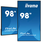 iiyama LH9875UHS-B2AG pantalla de señalización Pantalla plana para señalización digital 2,48 m (97.5") LED Wifi 500 cd / m² 4K Ultra HD Negro Procesador incorporado Android 11 24/7 (2)