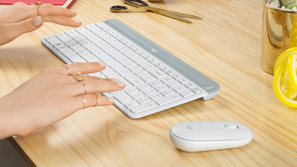 Logitech 920-009199 teclado Ratón incluido Oficina RF inalámbrico Español Blanco (8)