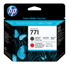 HP 771 Matte Black/Chromatic Red DesignJet Printhead cabeza de impresora Inyección de tinta térmica (2)