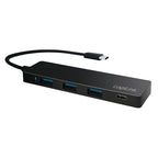 LogiLink UA0311 hub de interfaz USB 3.2 Gen 1 (3.1 Gen 1) Type-C 5000 Mbit/s Negro