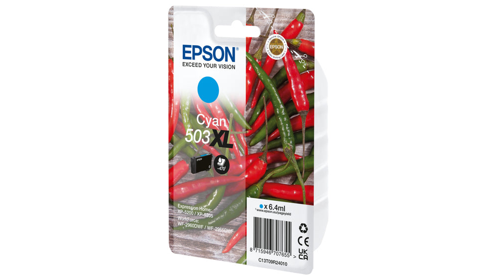 Epson 503XL cartucho de tinta 1 pieza(s) Original High (L) Yield Cian (2)