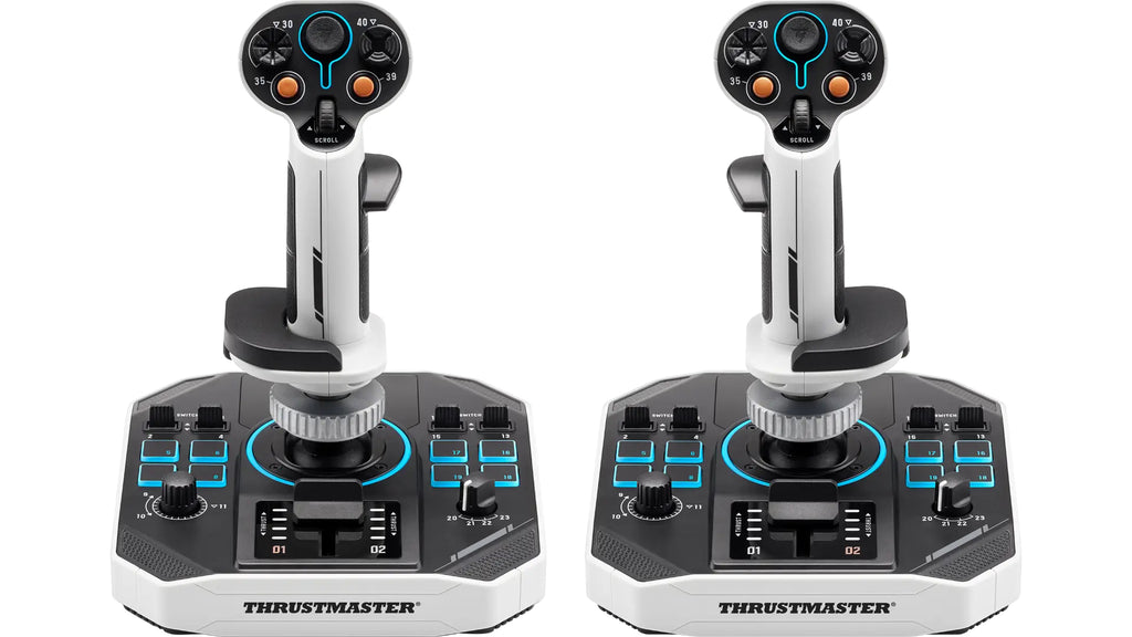 Thrustmaster Sol-R 2 HOSAS Space Sim Duo Negro, Blanco USB Palanca de vuelo Analógico/Digital PC