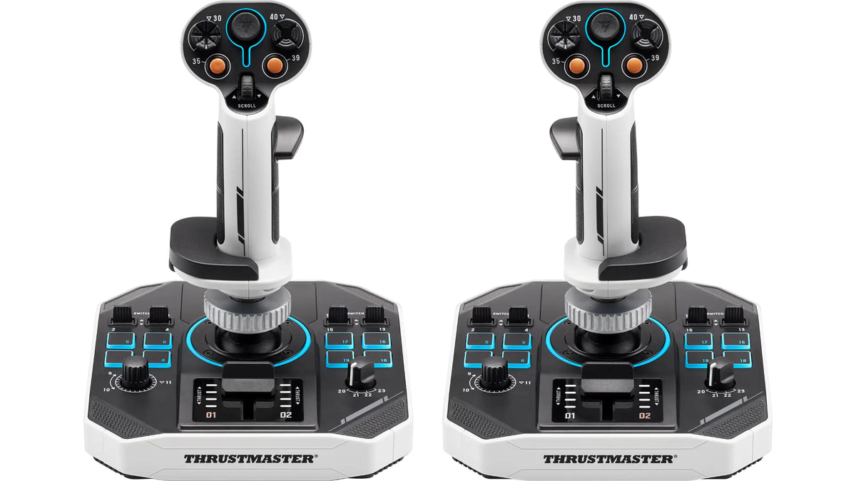 Thrustmaster Sol-R 2 HOSAS Space Sim Duo Negro, Blanco USB Palanca de vuelo Analógico/Digital PC