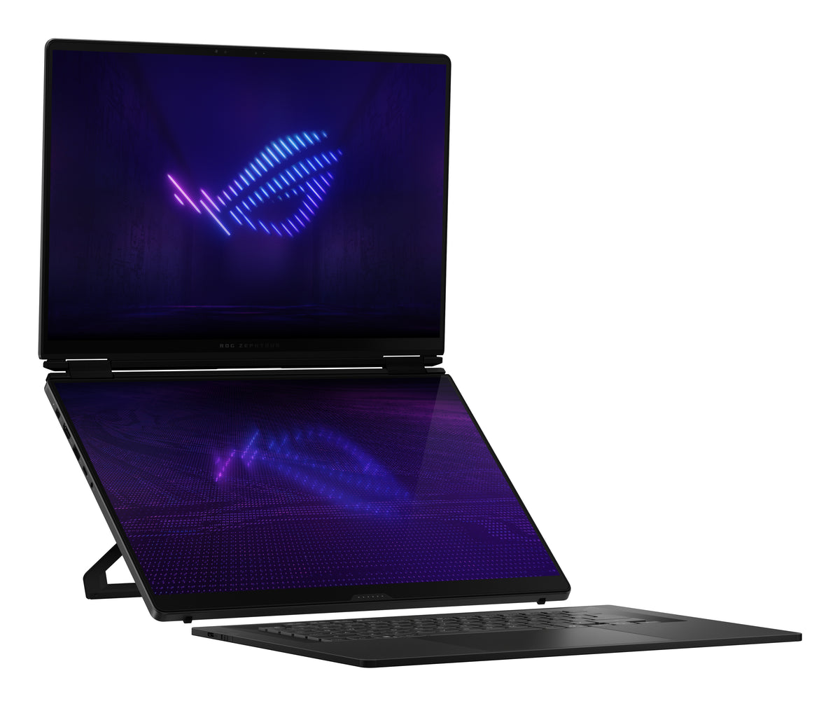ASUS ROG Zephyrus Duo GX651AX-SR004W Intel Core Ultra 9 386H Híbrido (2-en-1) 40,6 cm (16") Pantalla táctil 3K 64 GB LPDDR5x-SDRAM 2 TB SSD NVIDIA GeForce RTX 5090 Wi-Fi 7 (802.11be) Windows 11 Home Gris QWERTZ Alemán (5)