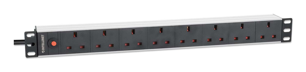 Intellinet 715324 unidad de distribución de energía (PDU) 8 salidas AC 1U Negro, Blanco (2)