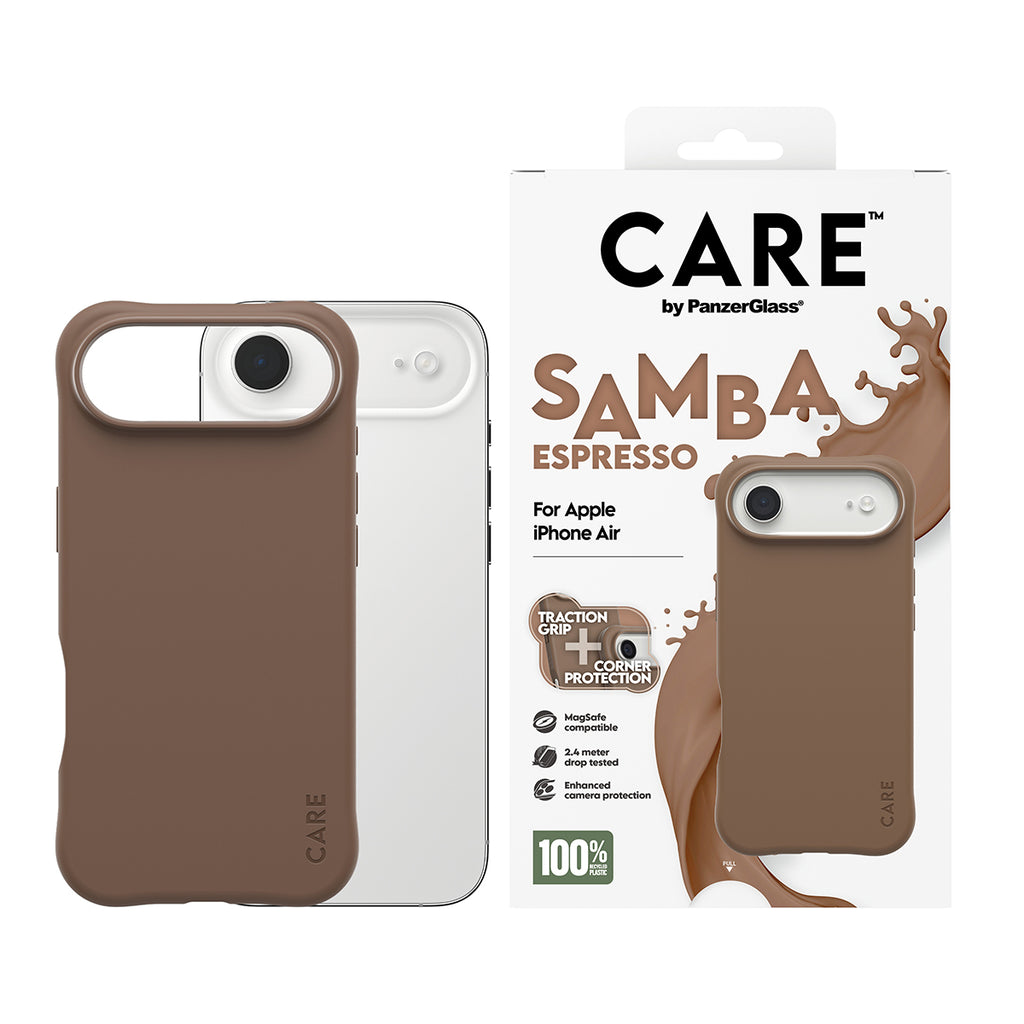 PanzerGlass CARE™ by ® Samba Case Espresso w. MagSafe iPhone Air funda para teléfono móvil Marrón (2)