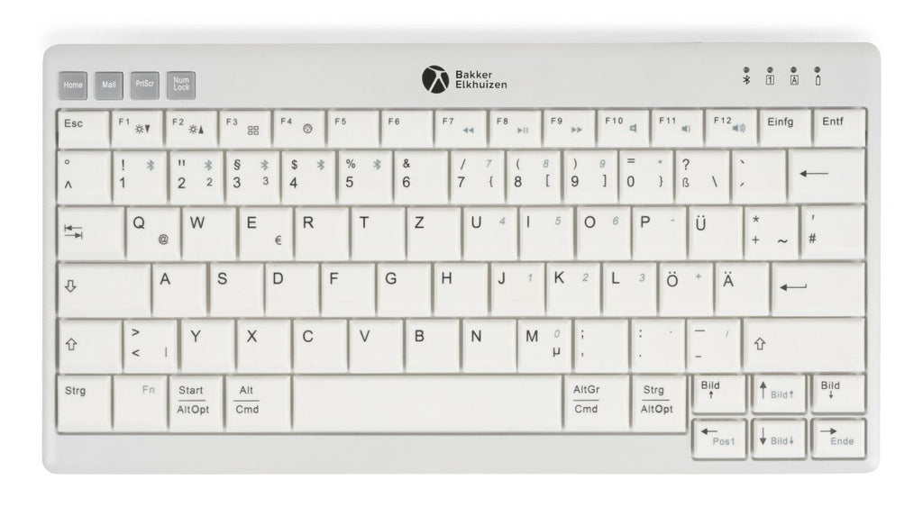 BakkerElkhuizen UltraBoard 950 V2 teclado Hogar USB + Bluetooth QWERTY Inglés del Reino Unido Gris Oscuro, Gris claro