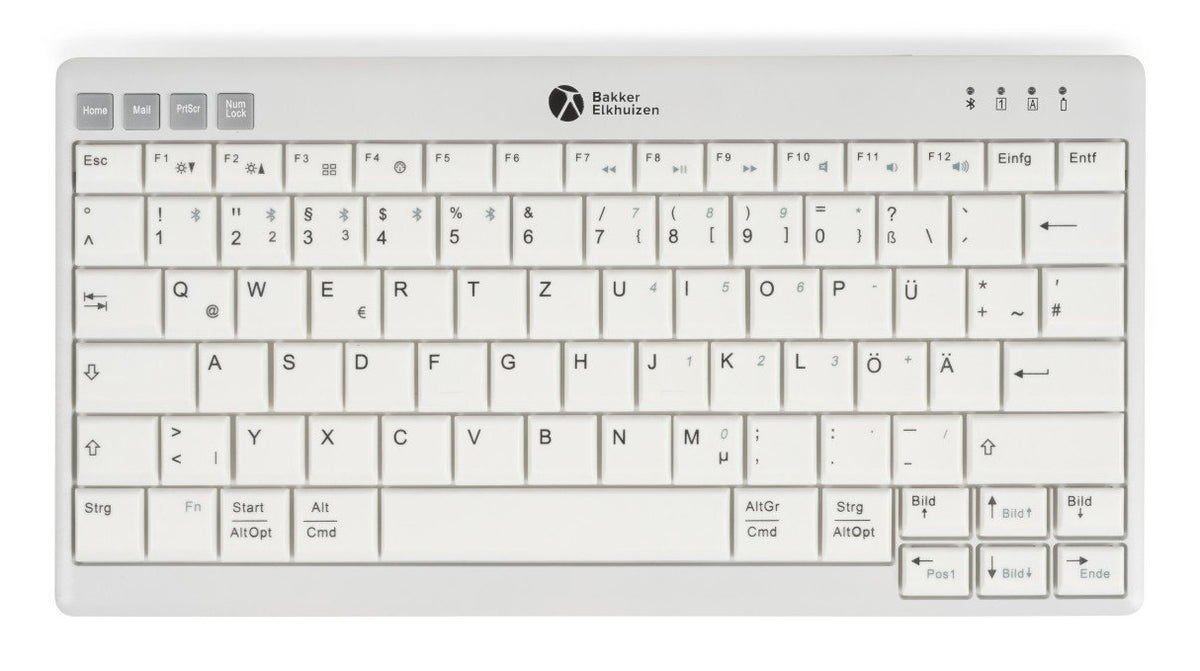 BakkerElkhuizen UltraBoard 950 V2 teclado Hogar USB + Bluetooth QWERTY Inglés del Reino Unido Gris Oscuro, Gris claro