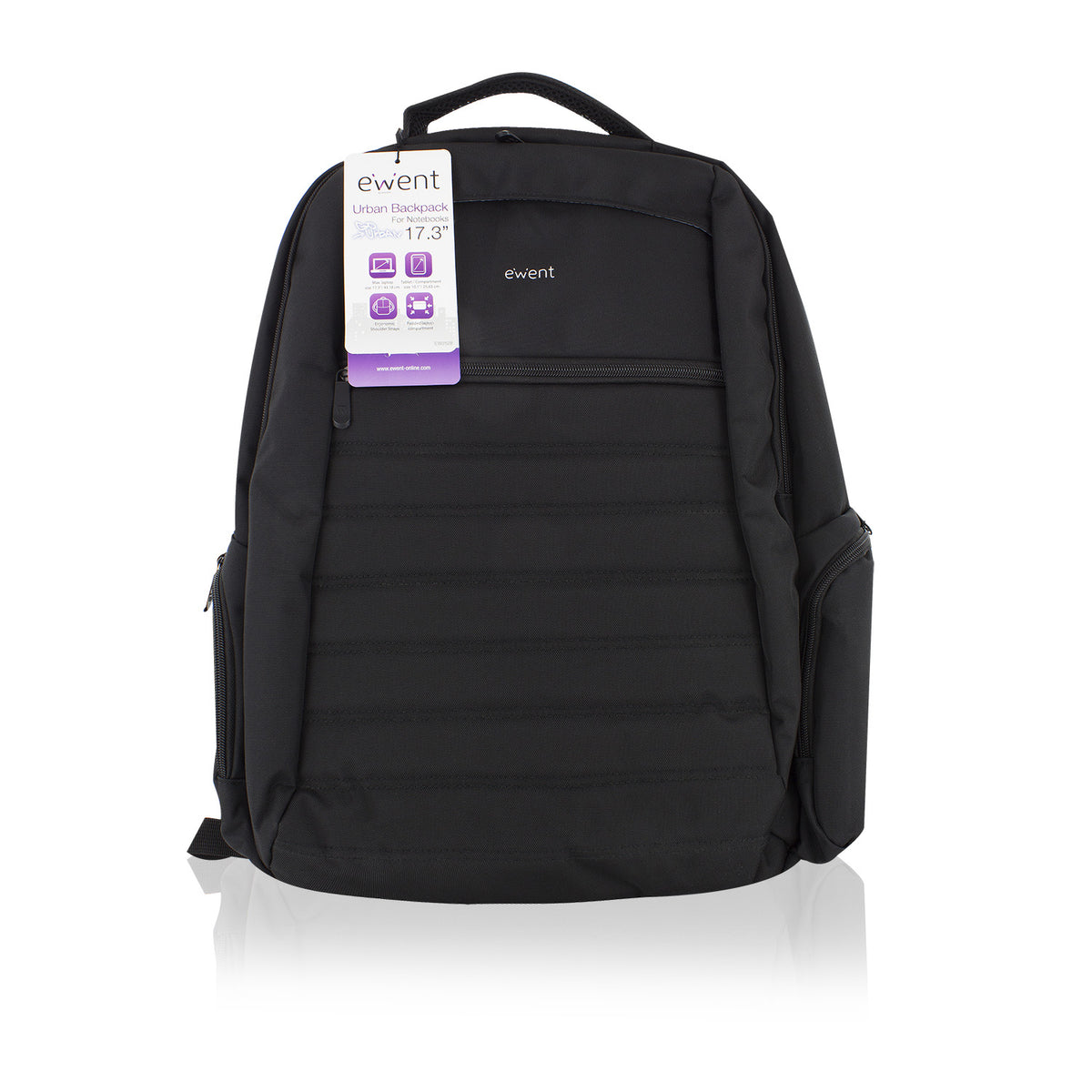 Ewent Urban 43,9 cm (17.3") Funda tipo mochila Negro (4)
