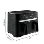 Tefal Easy Fry EY901N Doble 8,3 L Independiente 2700 W Freidora de aire caliente